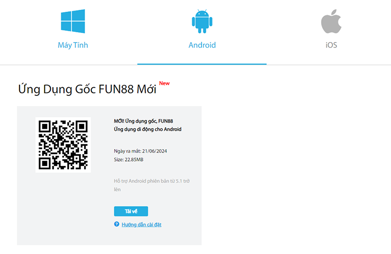 Hướng dẫn cách tải App Fun88 về điện thoại